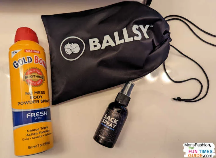 I was eager to see if the Ballsy Sack Spray would work as well as the Gold Bond spray powder that I've used for years. (The Sack Spray works even better!)